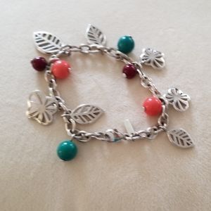 Charm bracelet signed Cacharel, Sterling Silver